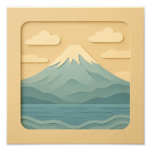 JAPÓN | Monte Fuji | Recorte de papel