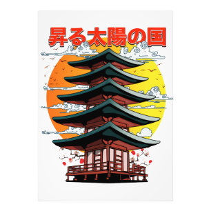 Foto Japón, tierra del sol naciente logotipo del templo