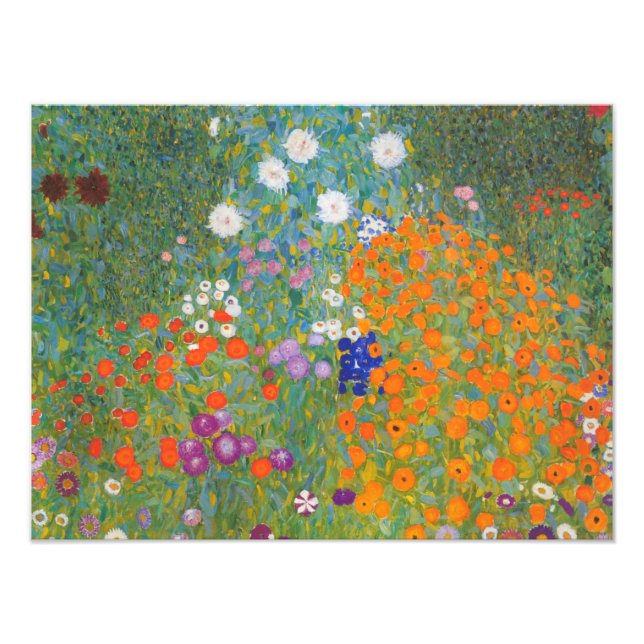 Foto Jardín de flores por Gustav Klimt (Frente)