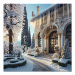 Foto Jardín de hielo elegante para invierno