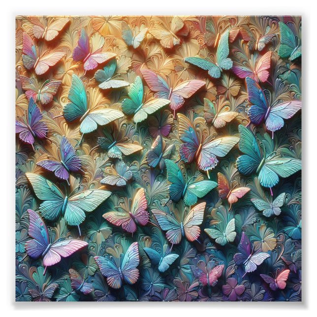 Foto Jardín de Mariposas Iridescentes (Frente)