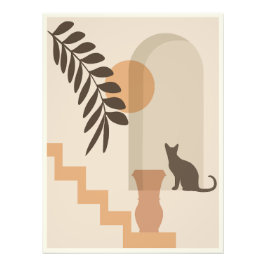Foto Jarrón de hoja de escalera Gato, Arte geométrico a