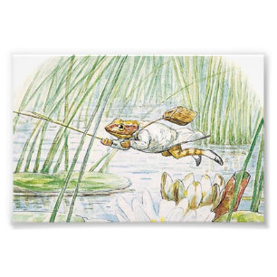 Foto Jeremy Fisher da un gran salto por Beatrix Potter