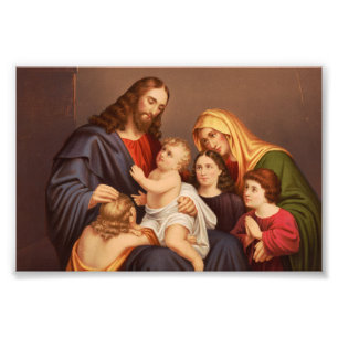 Foto Jesucristo con Niños Arte Premium Fino