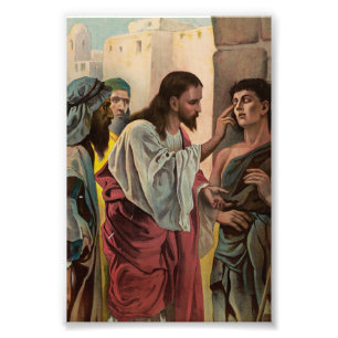 Foto Jesucristo curando al hombre ciego