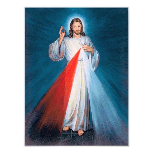 Foto Jesucristo Divina Misericordia Sagrado Corazón de  (Frente)