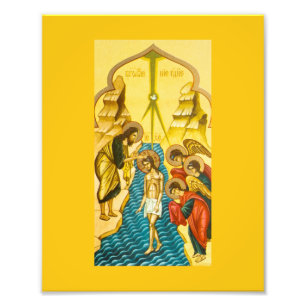 Foto Jesucristo tomando el bautismo icono ruso