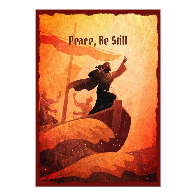 Foto Jesús calmó la tormenta | Poster Biblia Verse (Frente)