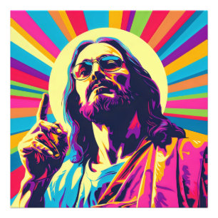Foto Jesús genial del Pop Art colorido