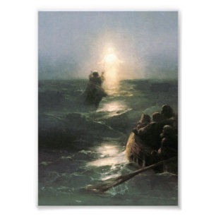 Foto Jesús que camina en los mares tempestuosos
