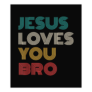 Foto Jesús Te Ama Hermano, Gracioso Retro De Fe Cristia
