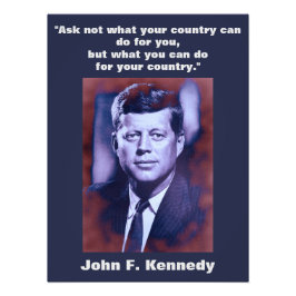 Foto JFK John F. Kennedy Cita Inspiración Motivacional