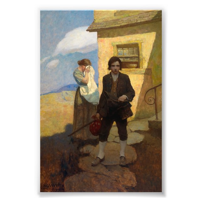 Foto Jim Hawkins deja su hogar por Newell Convers Wyeth (Frente)