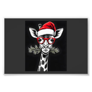 Foto Jirafa de Navidad Sombrero de Santa Pijama Regalo