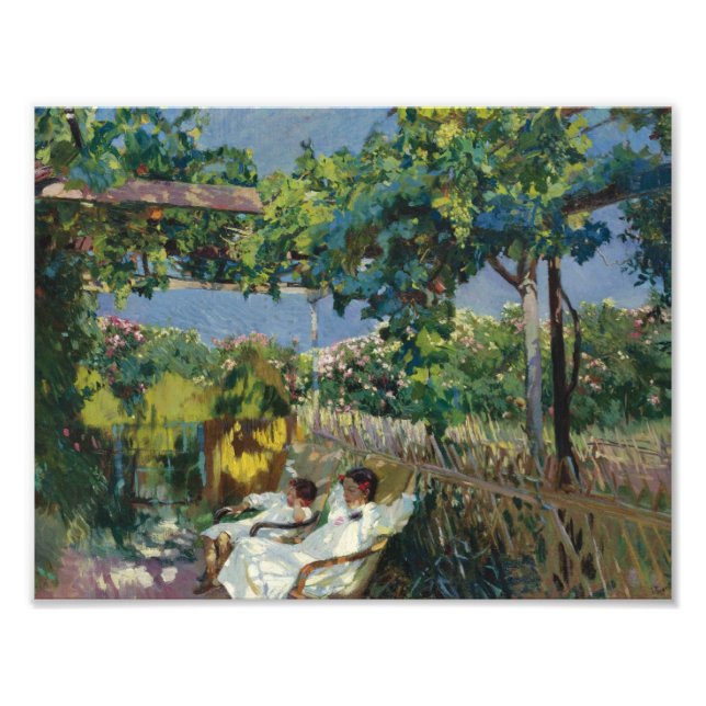 Foto Joaquin Sorolla - Siesta en el jardín (Frente)