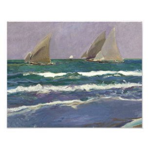 Foto Joaquín Sorolla - velas de la nave en el mar