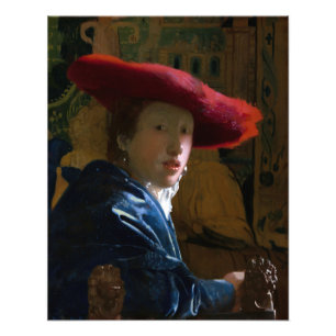 Foto Johannes Vermeer - Chica con un Gorra rojo