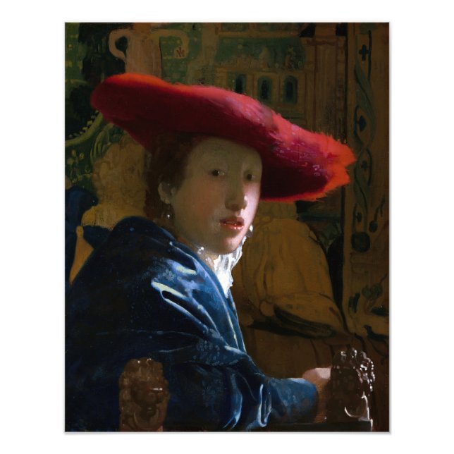 Foto Johannes Vermeer - Chica con un Gorra rojo (Frente)