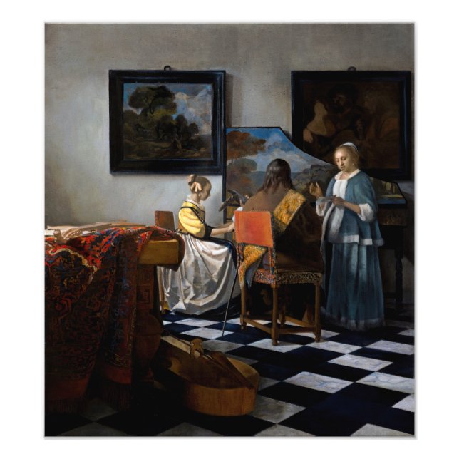 Foto Johannes Vermeer - El concierto (Frente)