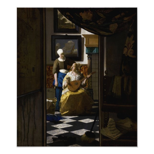 Foto Johannes Vermeer - La carta de amor (Frente)