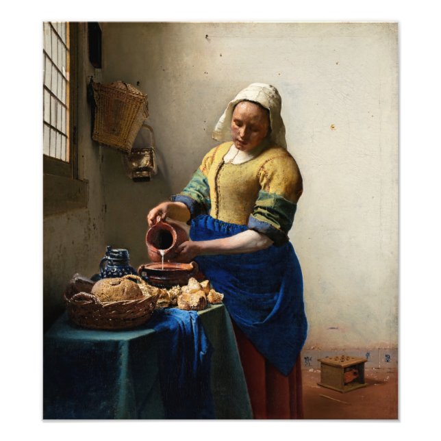 Foto Johannes Vermeer - La Milkmaid (Frente)