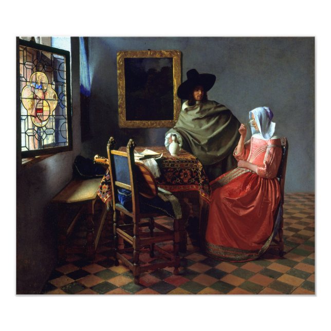 Foto Johannes Vermeer The Wine Glass (Frente)