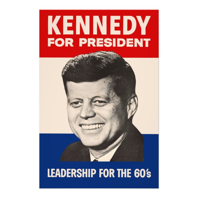 Foto John F. Kennedy Por La Campaña Del Presidente JFK (Frente)