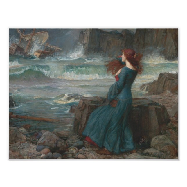 Foto John William Waterhouse - Miranda - La tempestad (Frente)