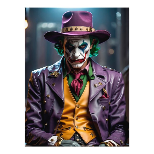 Foto Joker in Purple Hat and Jacket (Frente)