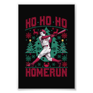 Foto Ju Ho Homerun Navidad de béisbol feo suéter