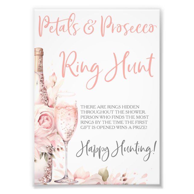 Foto Juego de caza del anillo de Petales y Prosecco (Frente)