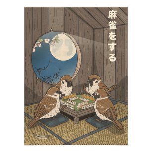 Foto Juego de pájaros jugando Mahjong 
