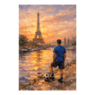 Foto Jugador de fútbol solitario cerca de La Seine