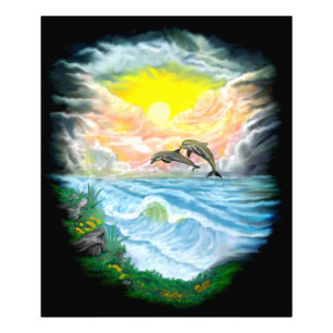 Foto Jugando a los delfines al sol