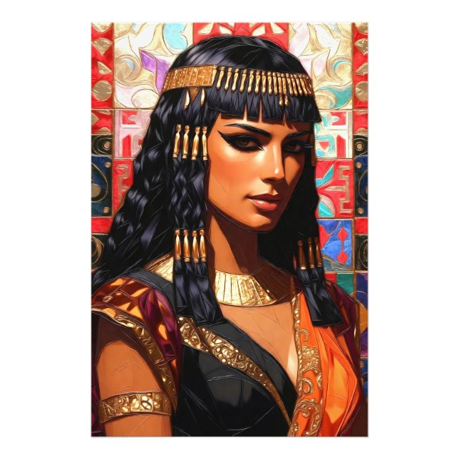 Foto Junge Königin Cleopatra Farbige Porträtkunst (Frente)