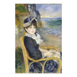 Foto Junto a la orilla del mar, retrato de pintura al ó