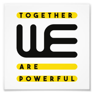 Foto Juntos somos poderosos. Diseño tipográfico