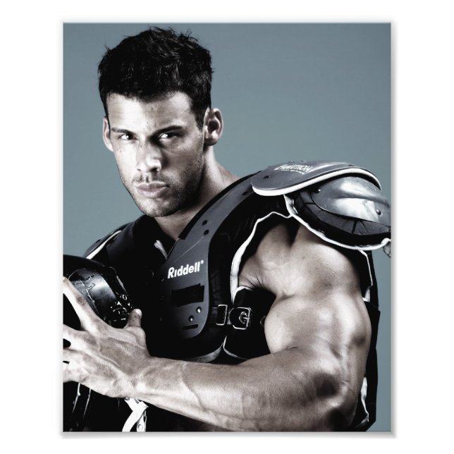 Foto Justin Woltering Football Pose Photo - 8 x 10 (Frente)