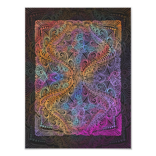 Foto Kaleidoscope arcoiris Mandala (Frente)