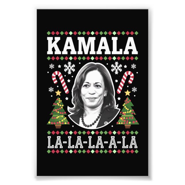 Foto Kamala Harris 2024 Navidad Comma La Xmas (Frente)