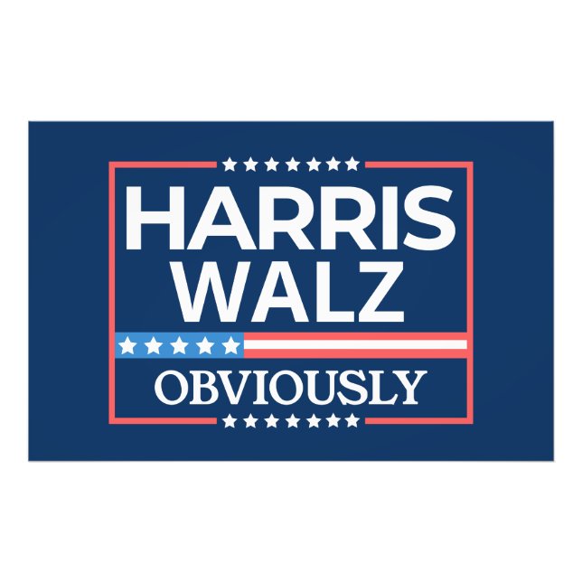 Foto Kamala Harris y Tim Walz 2024 (Frente)