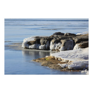 Foto Kansas Wilson Lake Icy Shore Photo/Poster