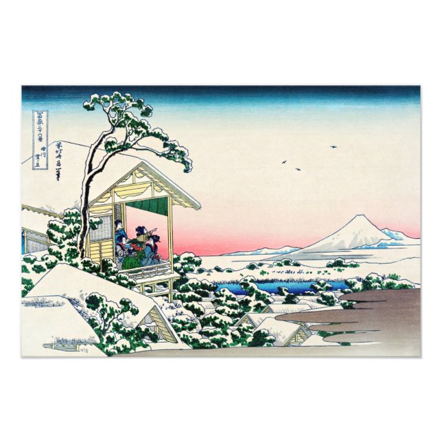 Foto Katsushika Hokusai - Casa de té en Koishikawa (Frente)