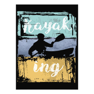 Foto Kayaking Tee - Vintage Retro Kayak