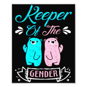 Foto Keeper of the Gender Pink and Blue Teddy Bear