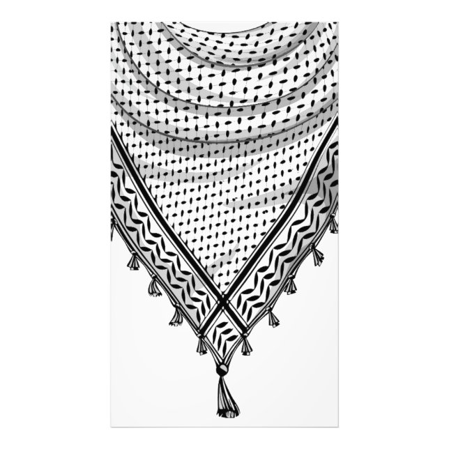 Foto Keffiyeh palestino Scarf tejido tradicional (Frente)