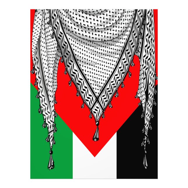 Foto Keffiyeh palestino Scarf tejido tradicional (Frente)
