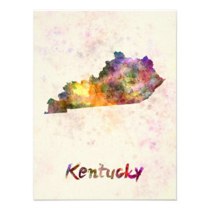 Foto Kentucky US state in watercolor