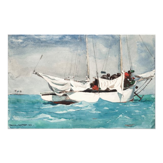 Foto Key West, Hauling Anchor (1903) de Winslow Homer (Frente)