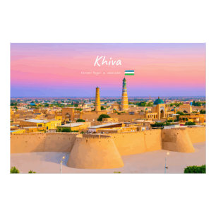 Foto Khiva, Uzbekistán - Horizonte de Fortaleza Antigua